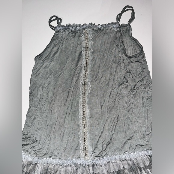 NWT Anthropologie Brand POL Boho Camisole with Sparkle and Tulle Embellishments - Picture 2 of 6